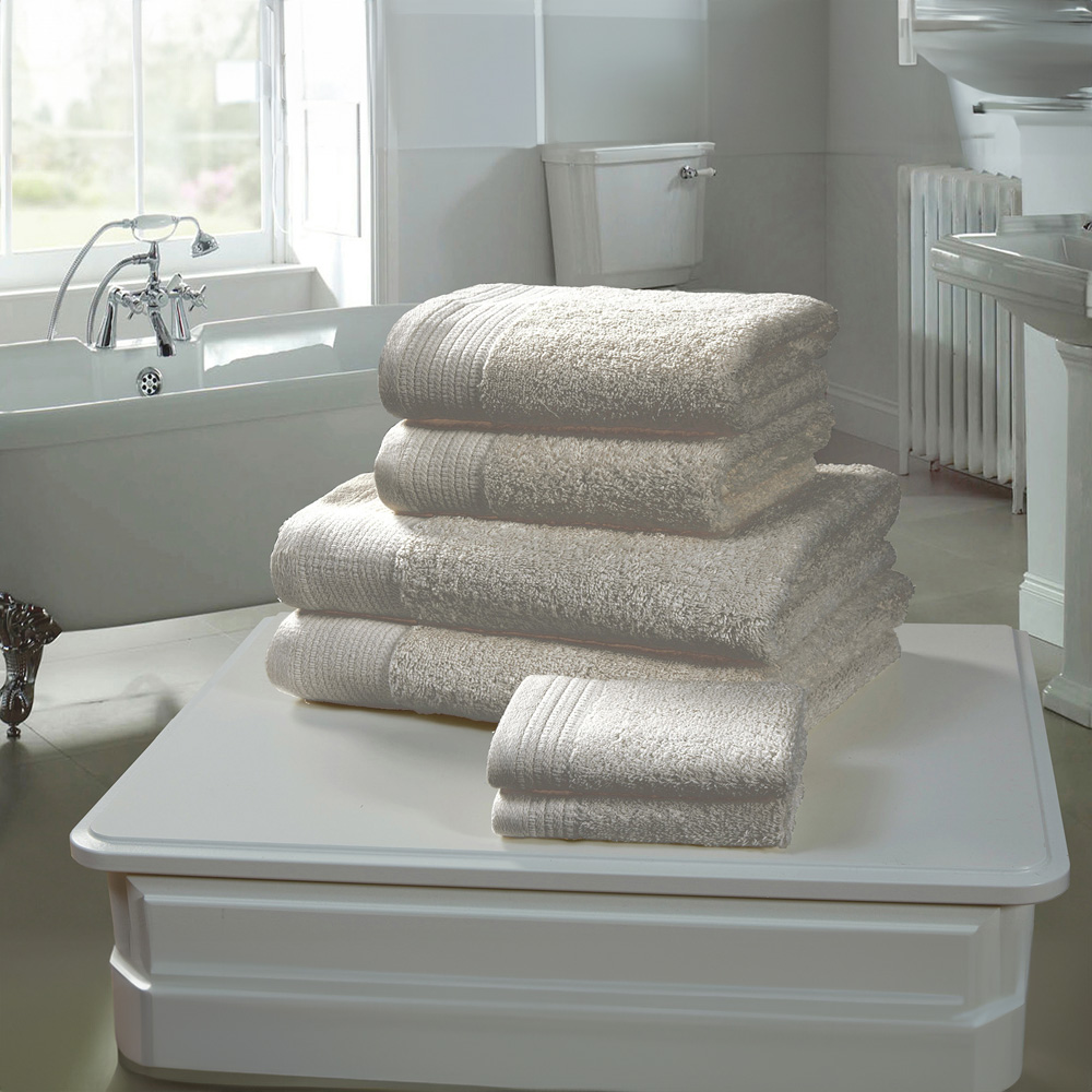 Rapport Home Chatsworth Super Soft 600gsm Combed Cotton Silver Bath Towel Image 2
