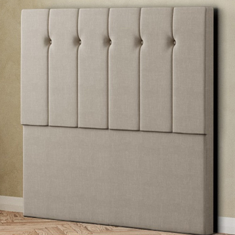 Eleganza Highland Small Double Cream Malham Weave Floor Standing Headboard Image 1