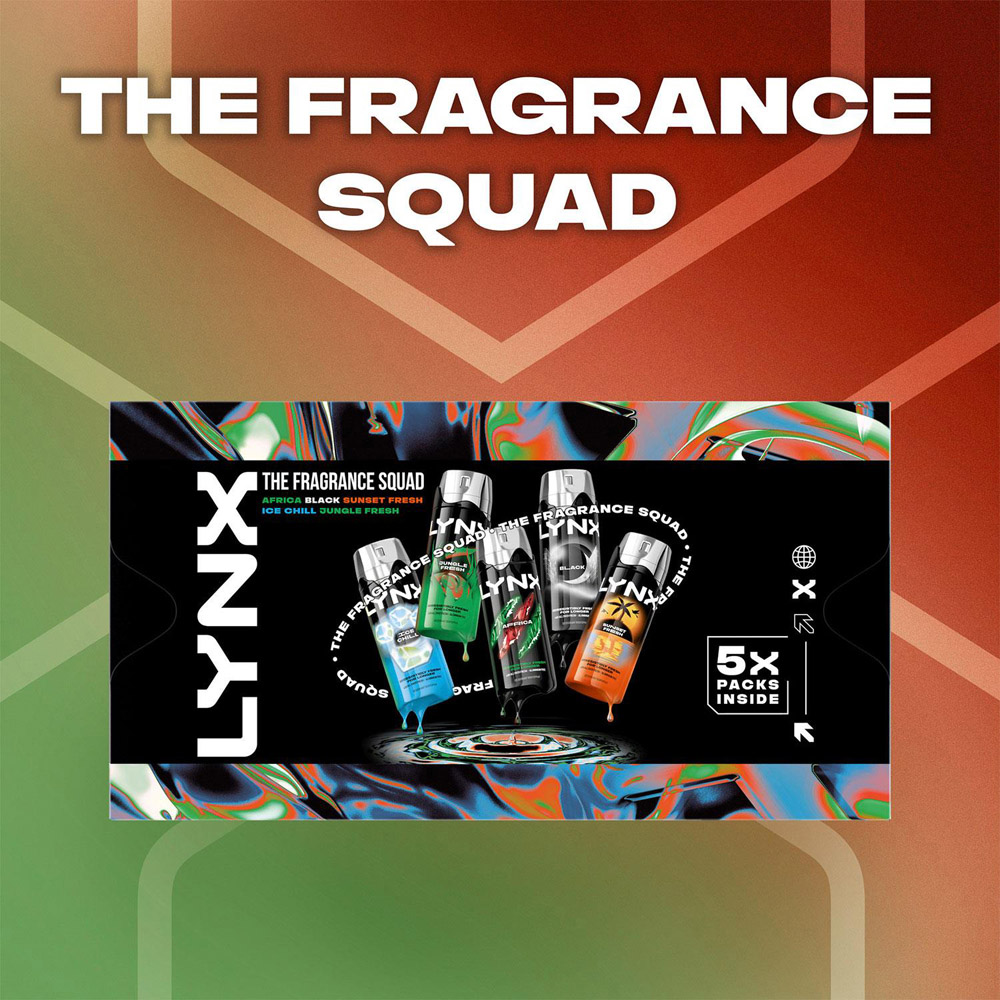 Lynx Fragrance Squad 5 Body Spray Gift Set 4 Pack Image 4