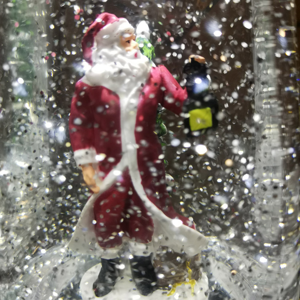 Samuel Alexander Antique Gold Santa Hurricane Lantern Christmas Decoration 24cm Image 3