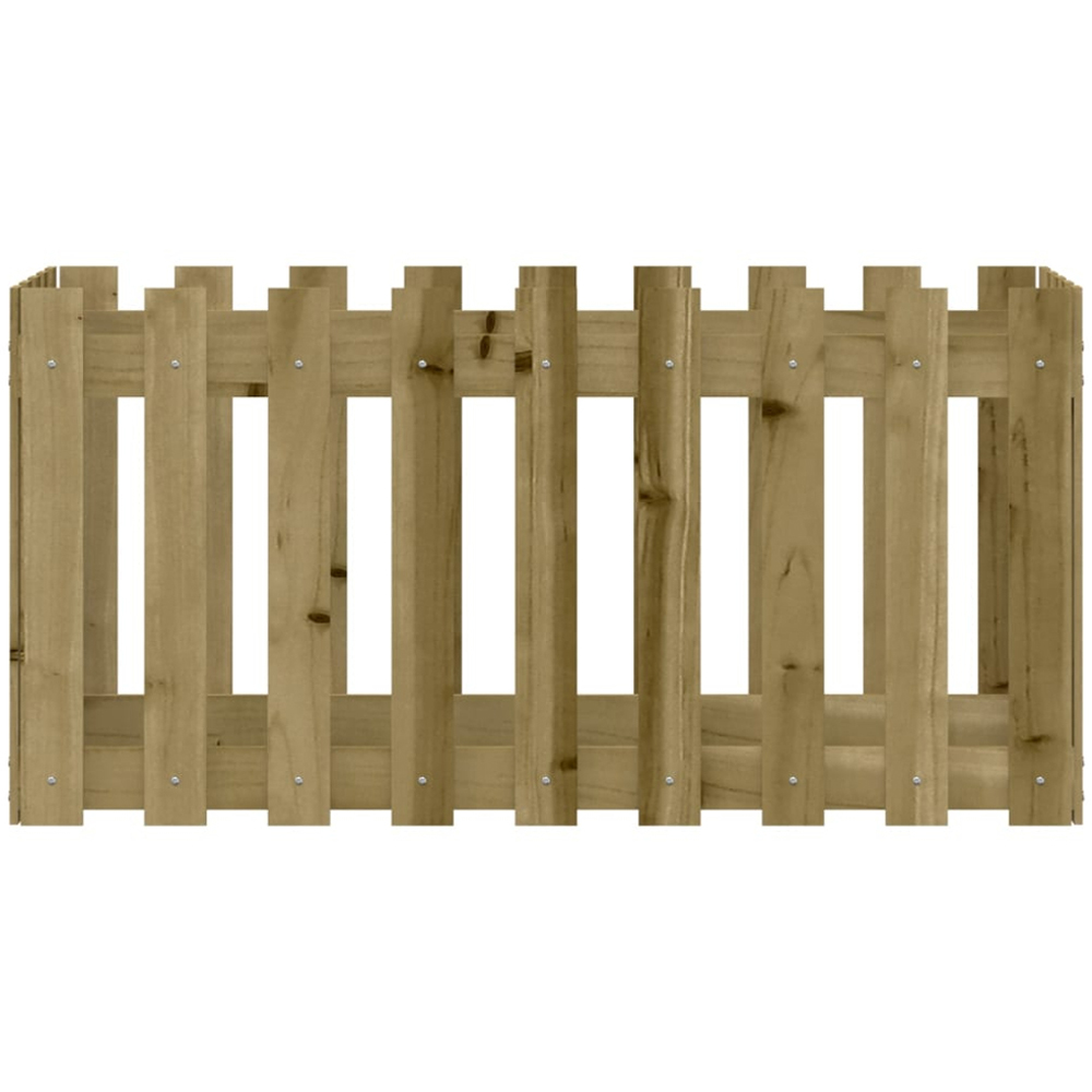 vidaXL Brown Solid Pine Wood Raised Garden Bed 50 x 100 x 50cm Image 4