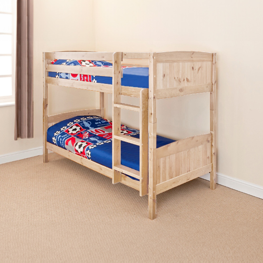 Brooklyn Classic Single Natural Wooden Bunk Bed Image 2