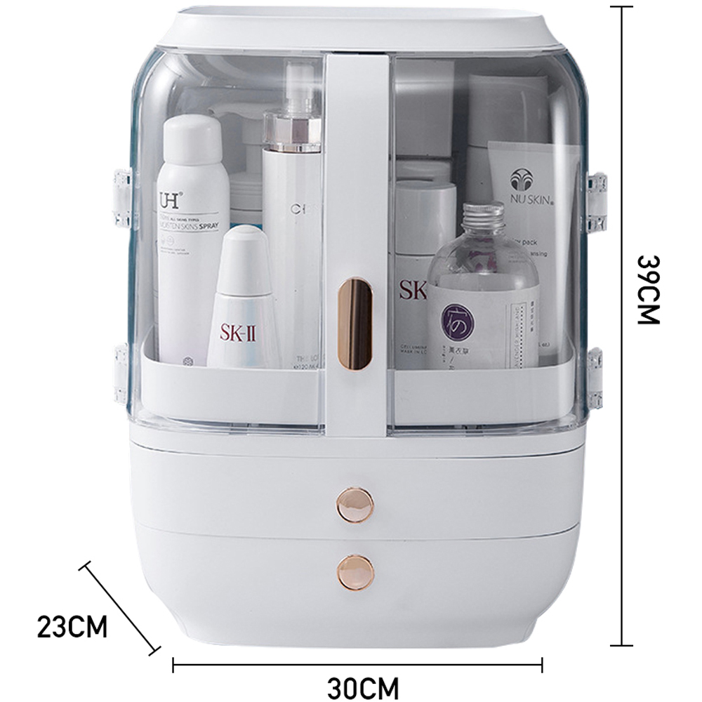 Living and Home 2 Door Multifunctional Makeup Storage Organiser with Transparent Door Image 9