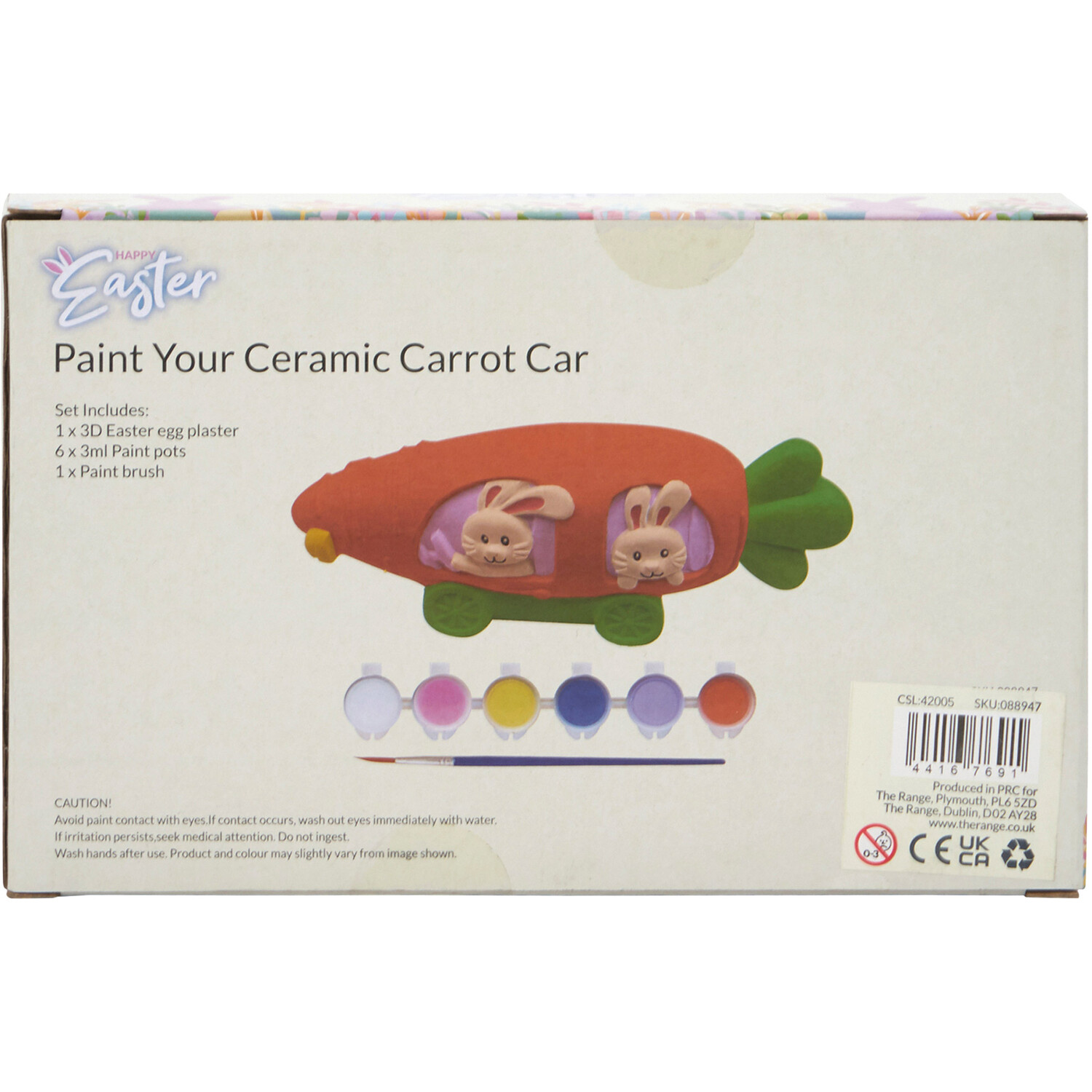 Paint Your Own Ceramic Carrot Car Image 2