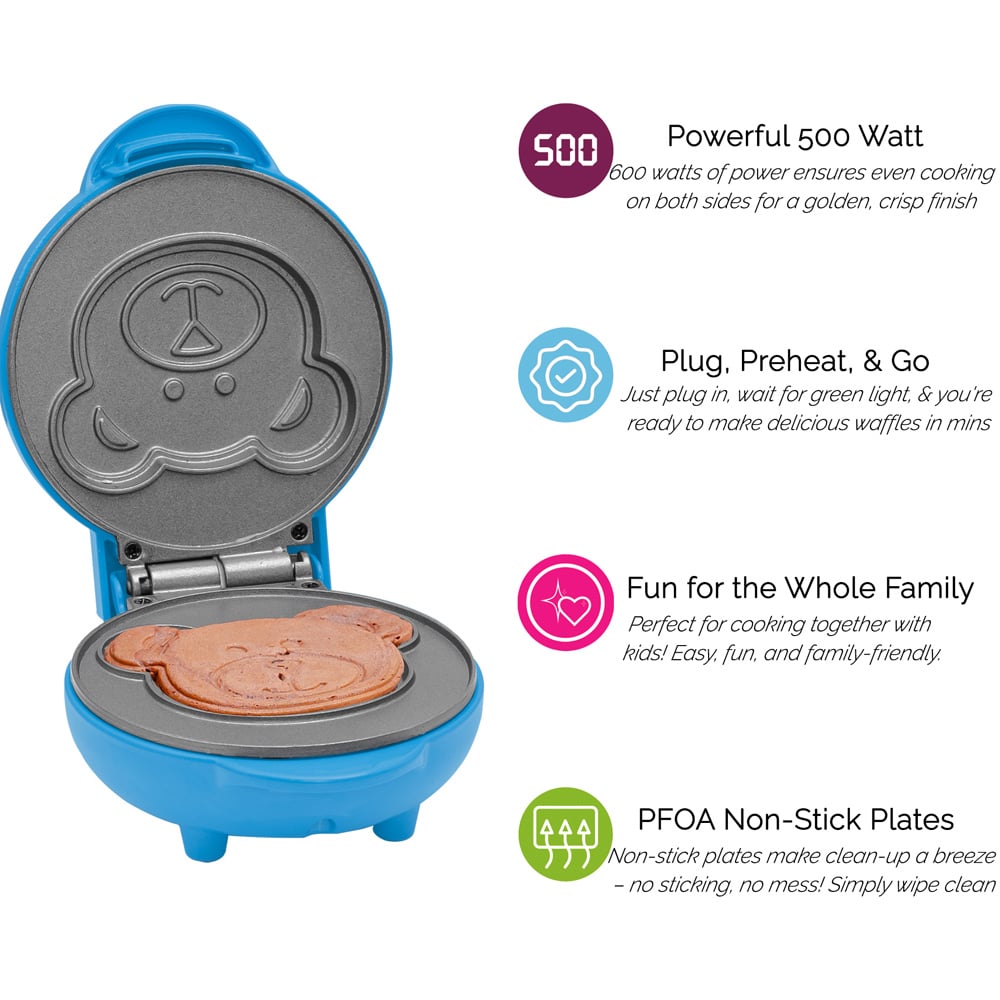 Innoteck Kitchen Pro DS-5508 Baby Blue Bear Pattern Mini Snack Maker 550W Image 6