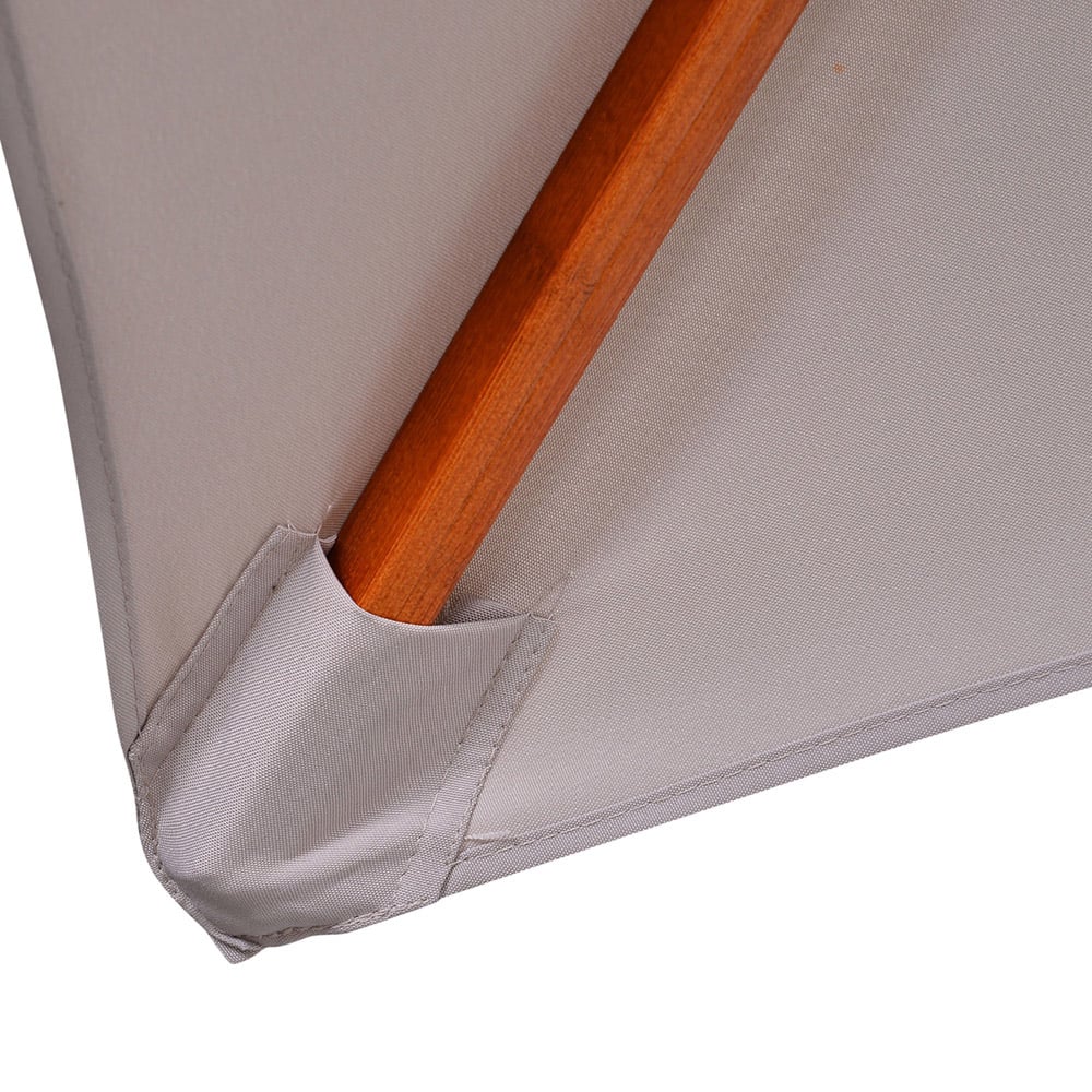 Outsunny Grey 2 Tier Square Parasol 3m Image 4