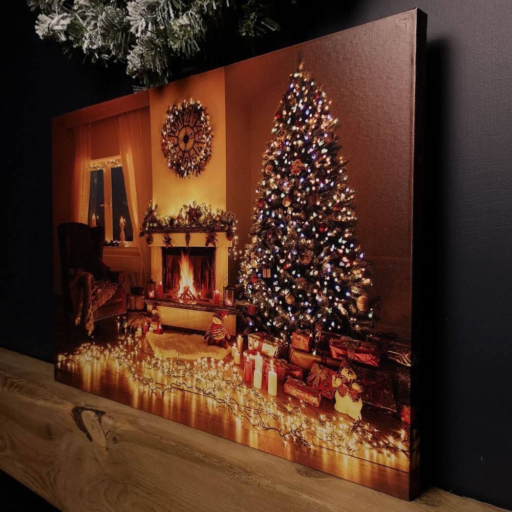 Samuel Alexander Multicolour LED Christmas Tree Light Up Wall Art 40 x 60cm Image 6