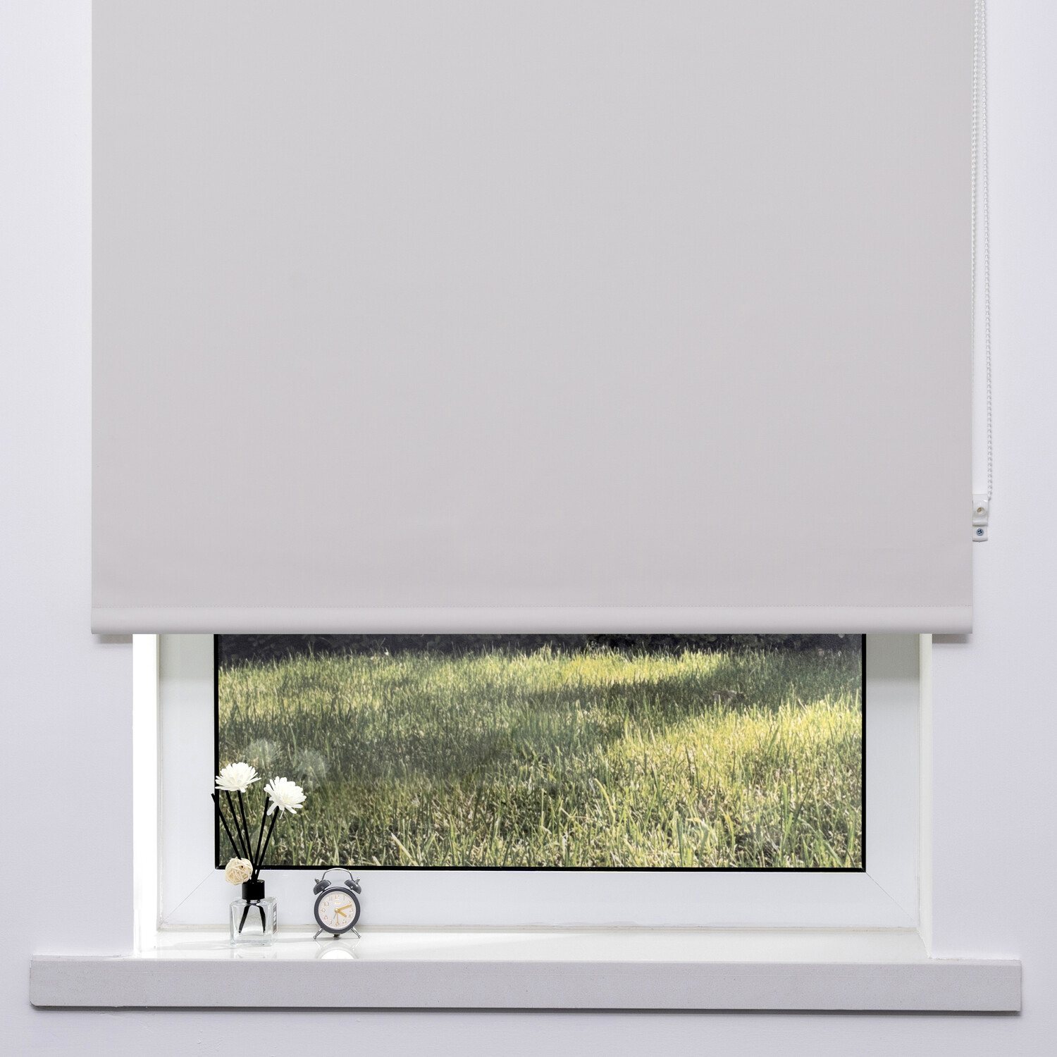 Plain Blackout Blinds Pearl White 60cm Image 2