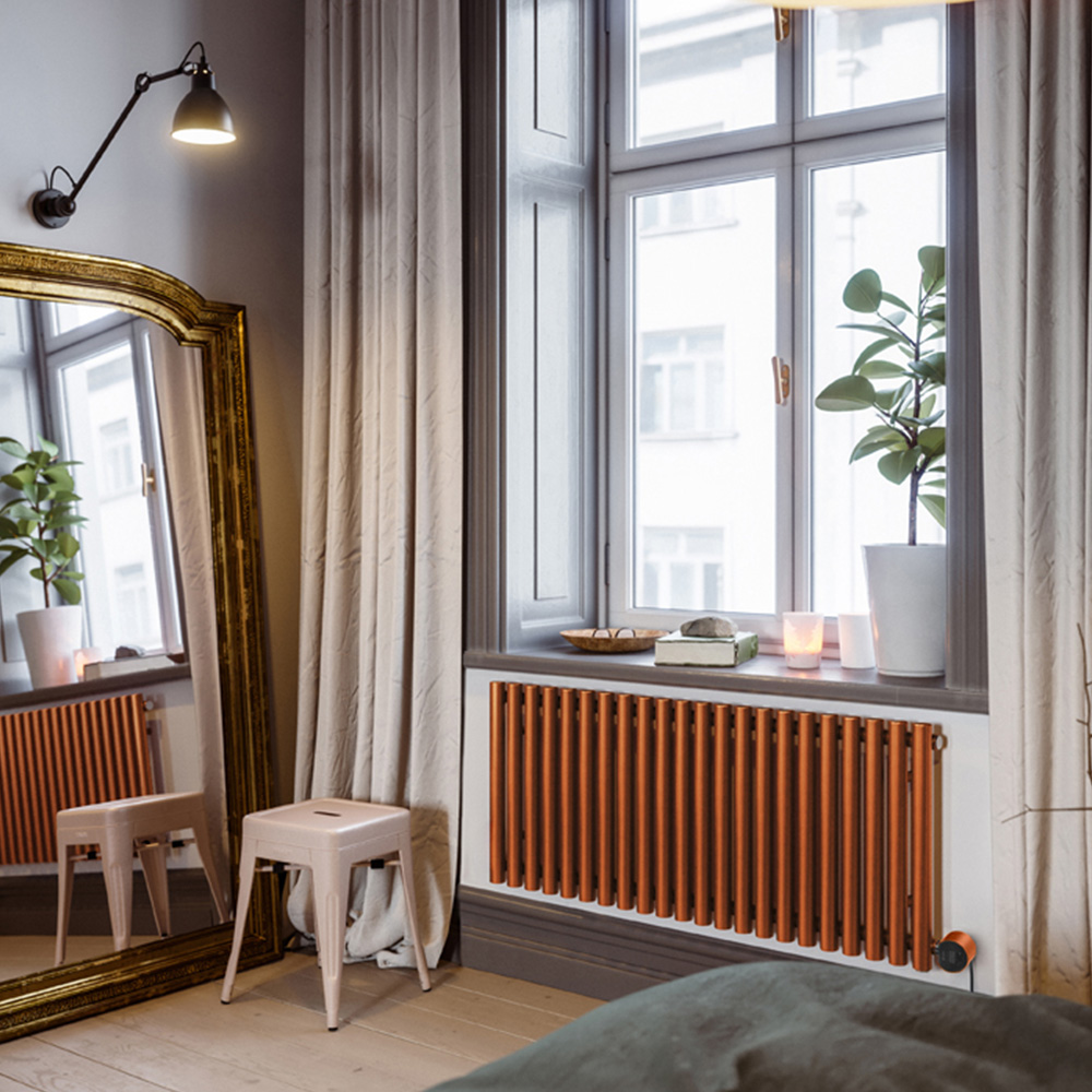 Terma Rolo-Room E Wi-Fi True Copper Electric Radiator 1000W 580 x 1195mm Image 2