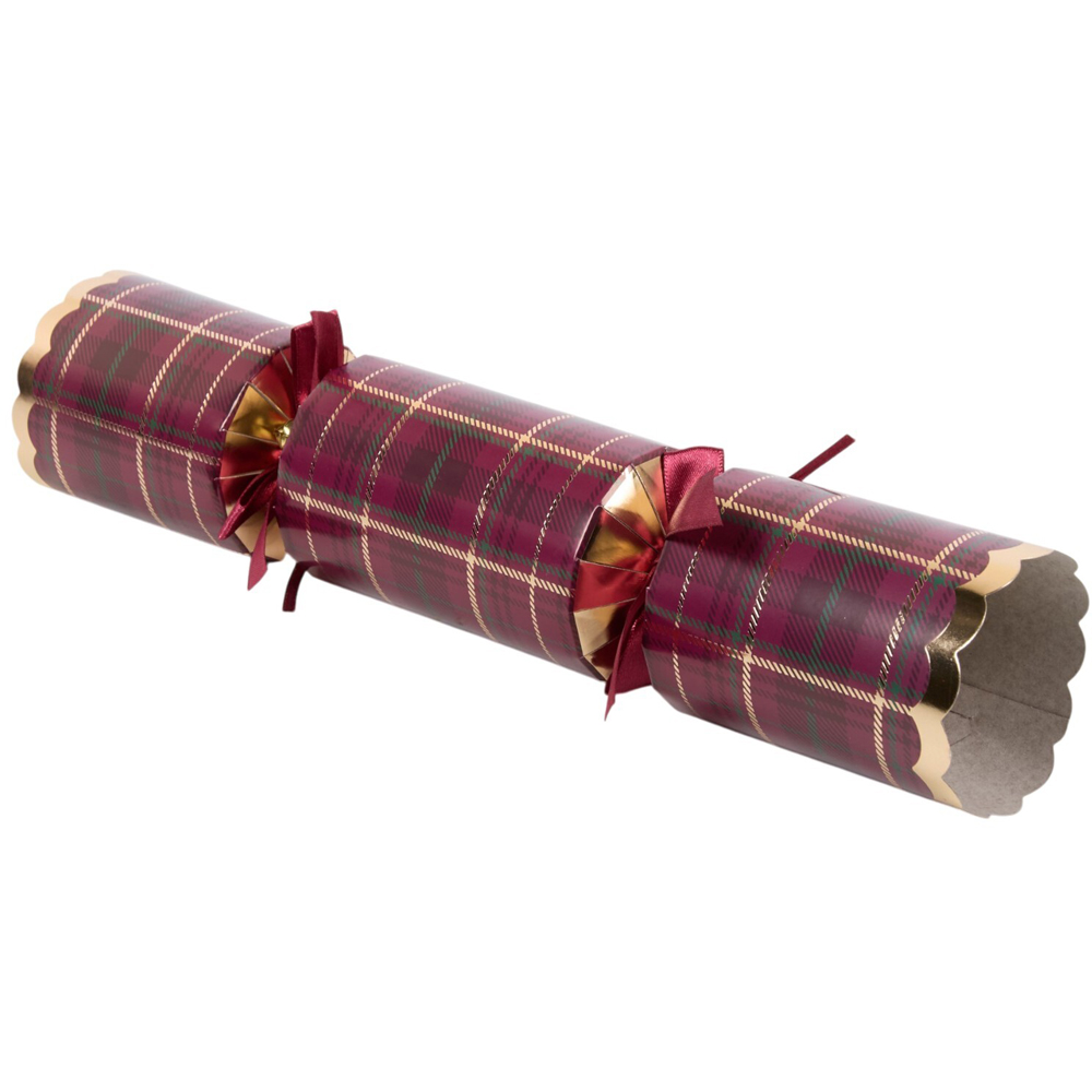 Pack of 6 Burgundy Tartan Deluxe Crackers Image 4