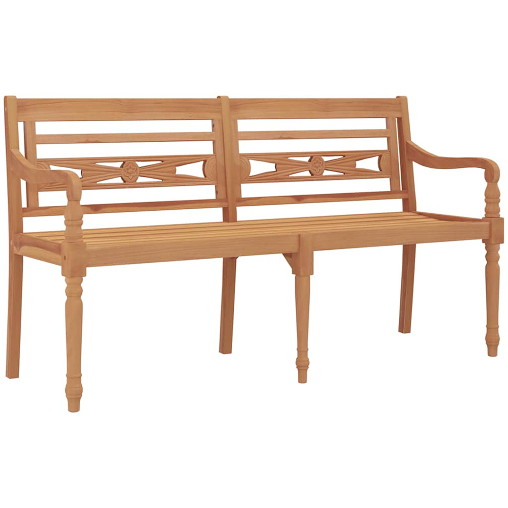 vidaXL Brown Solid Wood Teak Batavia Bench 150cm Image 2