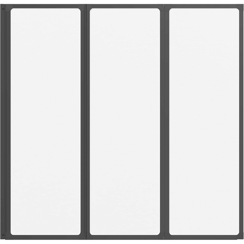 vidaXL Black Bathroom Screen 117 x 2 x 120cm Image 3