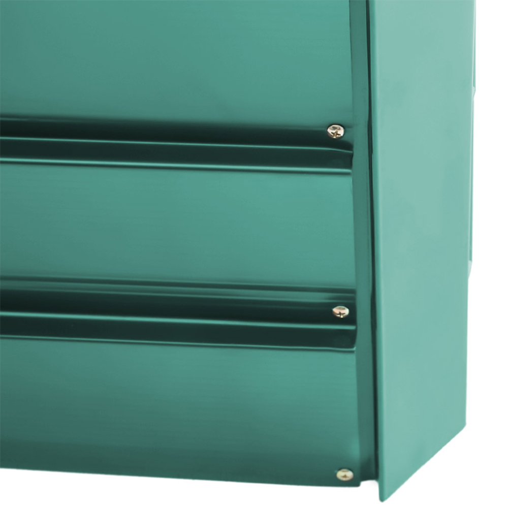 Living and Home 3.7 x 3.7ft Green L-Shaped Weather Resistant Steel Raised Garden Bed Image 5