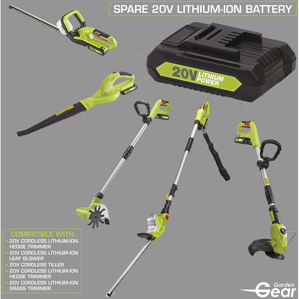 Garden Gear 20V Lithium Rechargeable Spare Battery Image 3