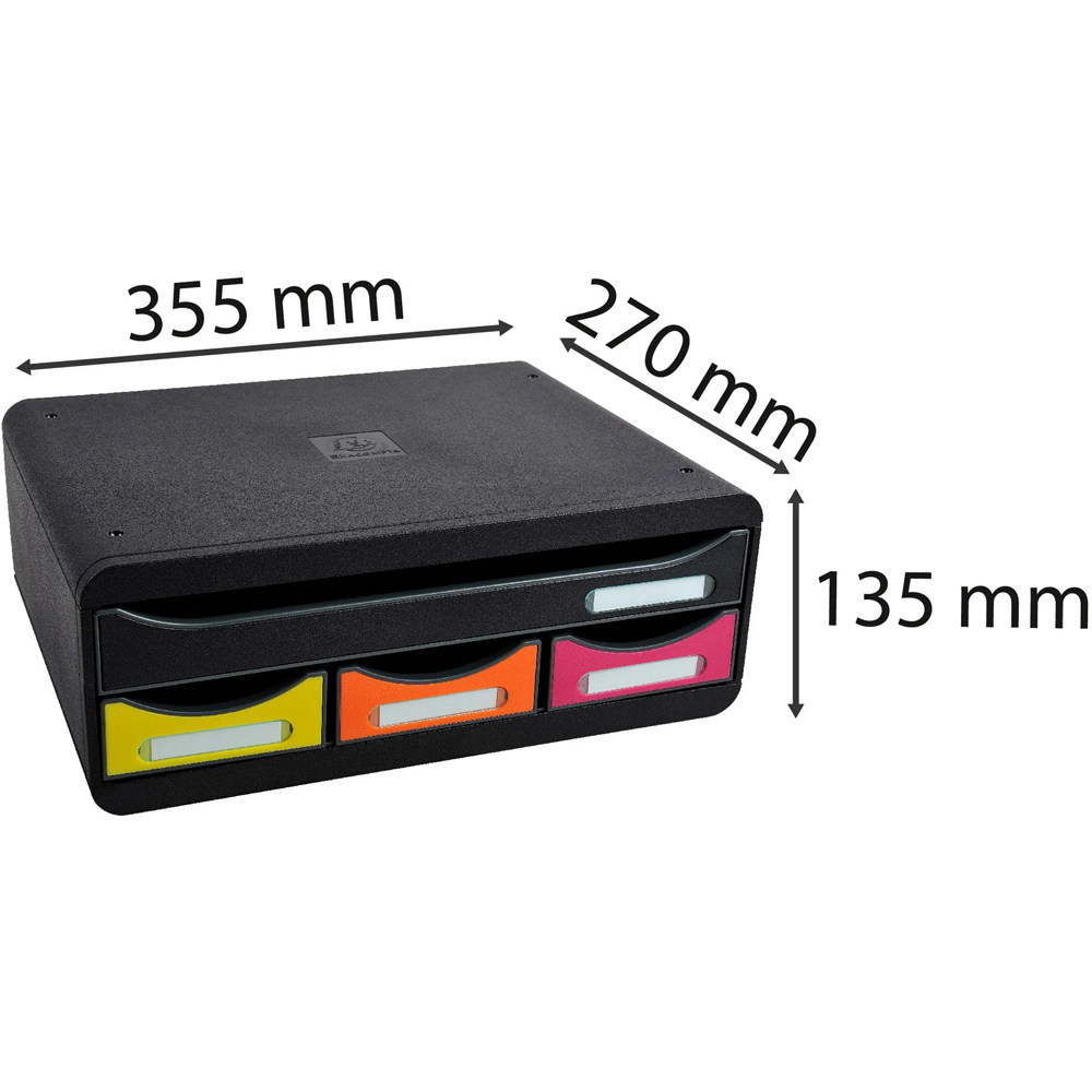 Exacompta Mini 4 Drawer Iderama Harlequin Toolbox Image 5