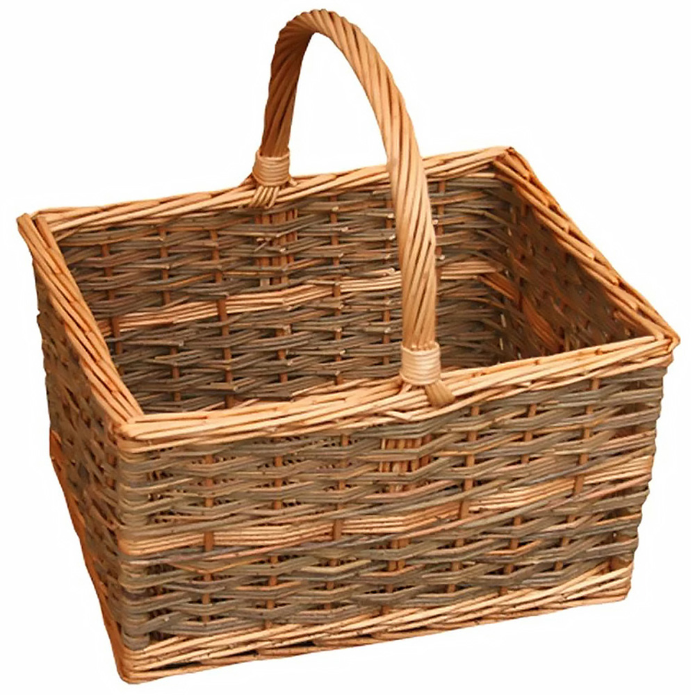 Red Hamper Yorkshire Rectangular Shopping Basket Image 1