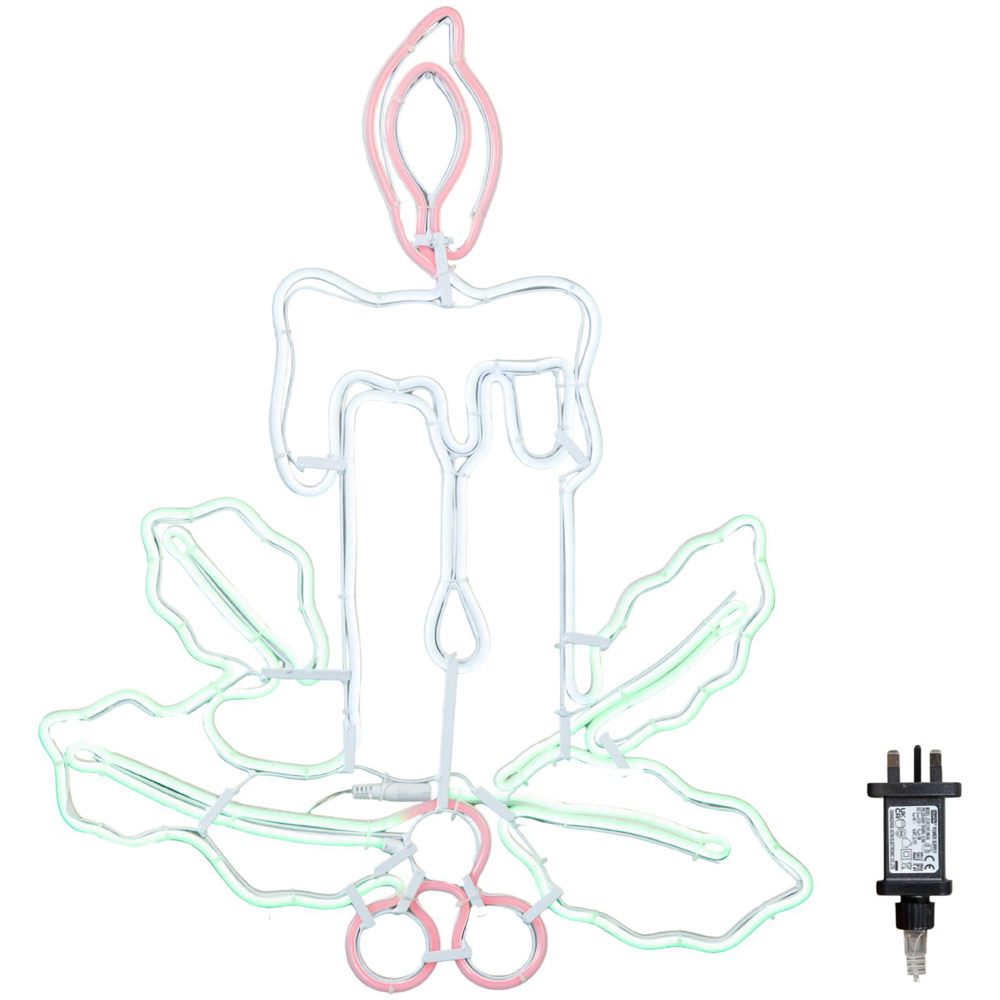Samuel Alexander Multicolour LED Light Up Neon Candle Christmas Decoration Image 7
