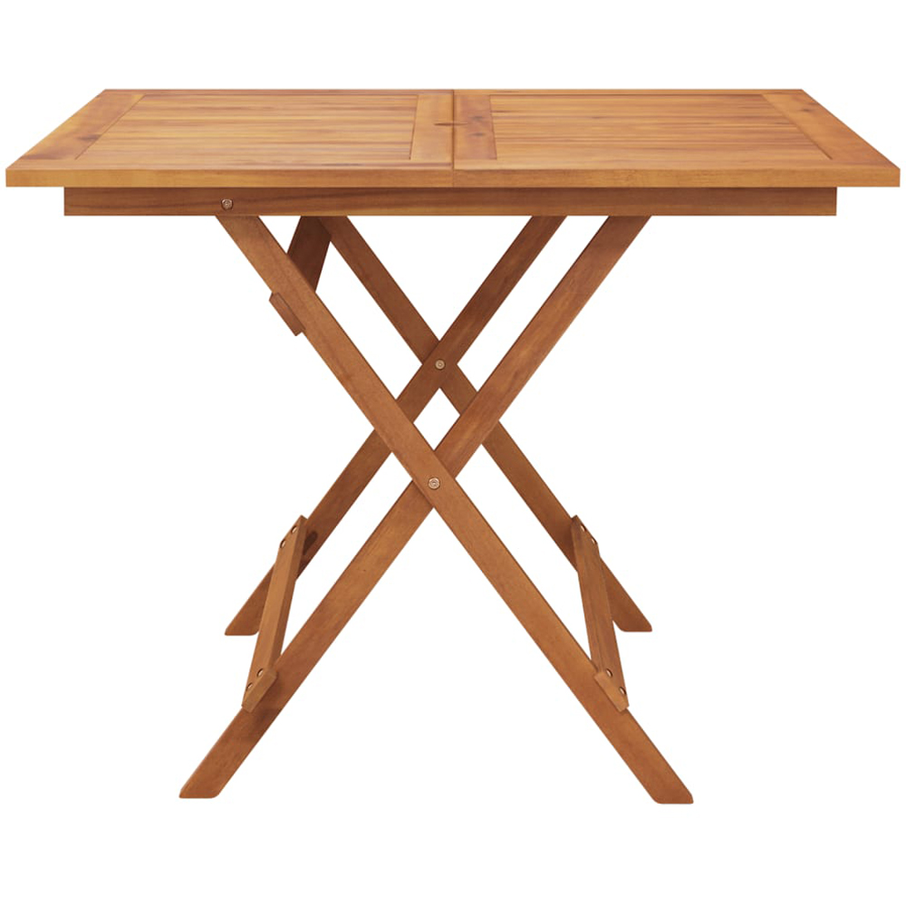 vidaXL Brown Solid Wood Acacia Foldable Square Garden Table 90cm Image 3