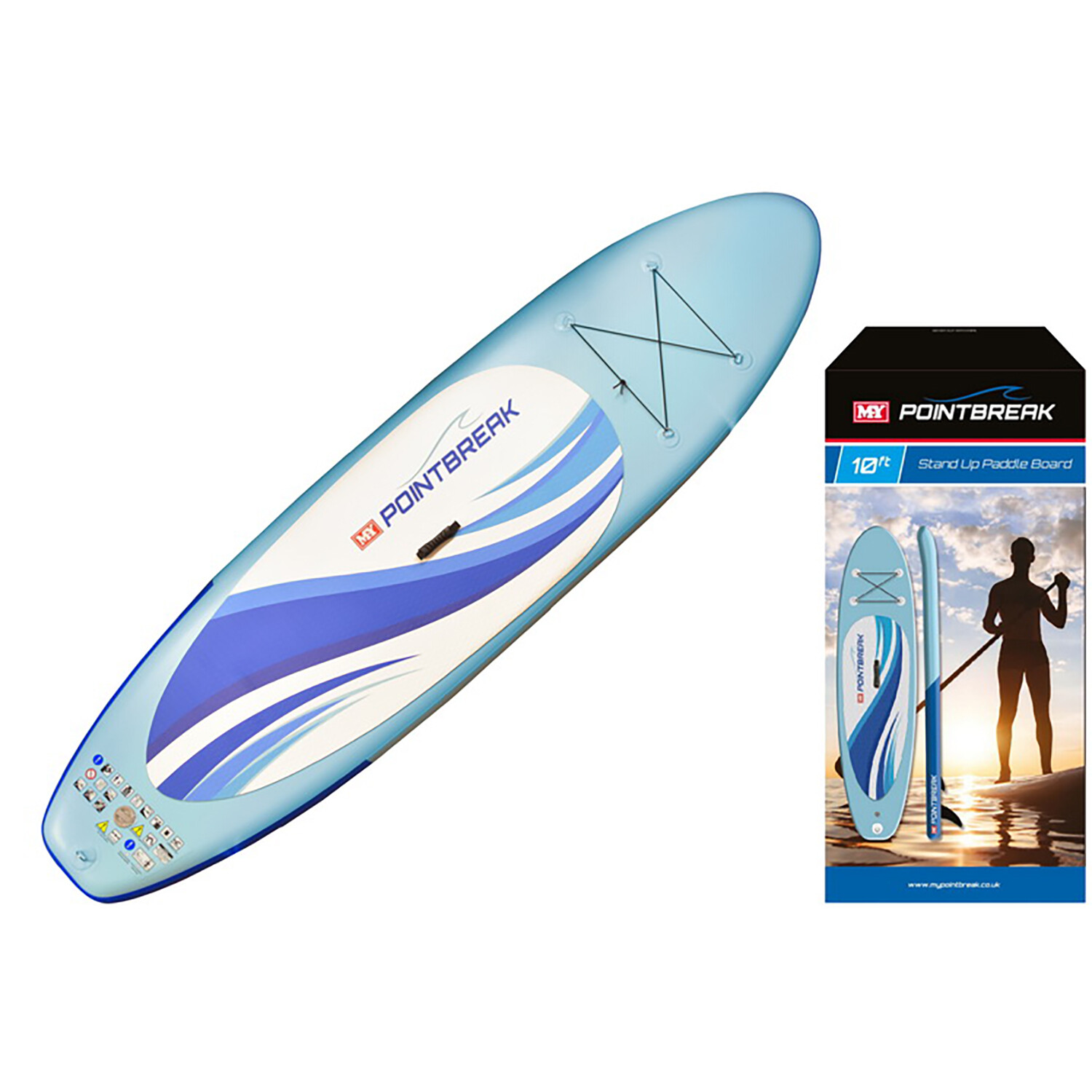 M.Y Stand Up Paddleboard Set 10' Blue Image 3