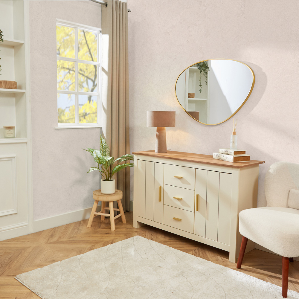 Gold Framed Organic Wall Mirror - Gold Image 7