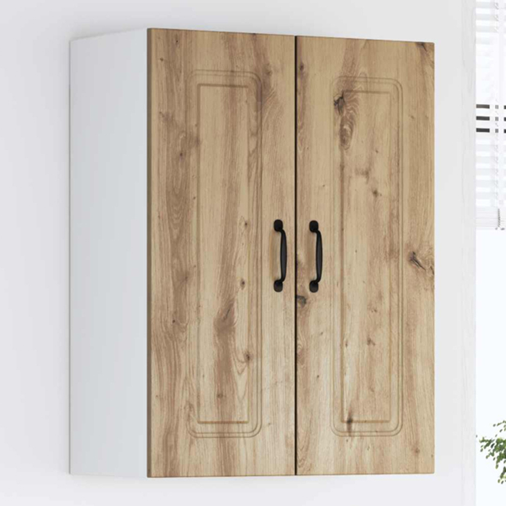 vidaXL Kalmar 2 Door Artisan Oak Wall Kitchen Cabinet Image 1