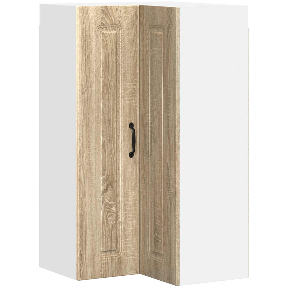 vidaXL 2 Door Sonoma Oak Kitchen Wall Corner Cabinet Image 2