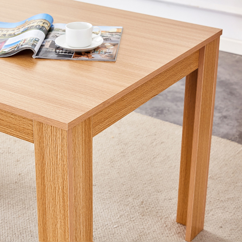 Kosy Koala 4 Seater Dining Set with Bench Oak Effect and Grey Velvet Image 2