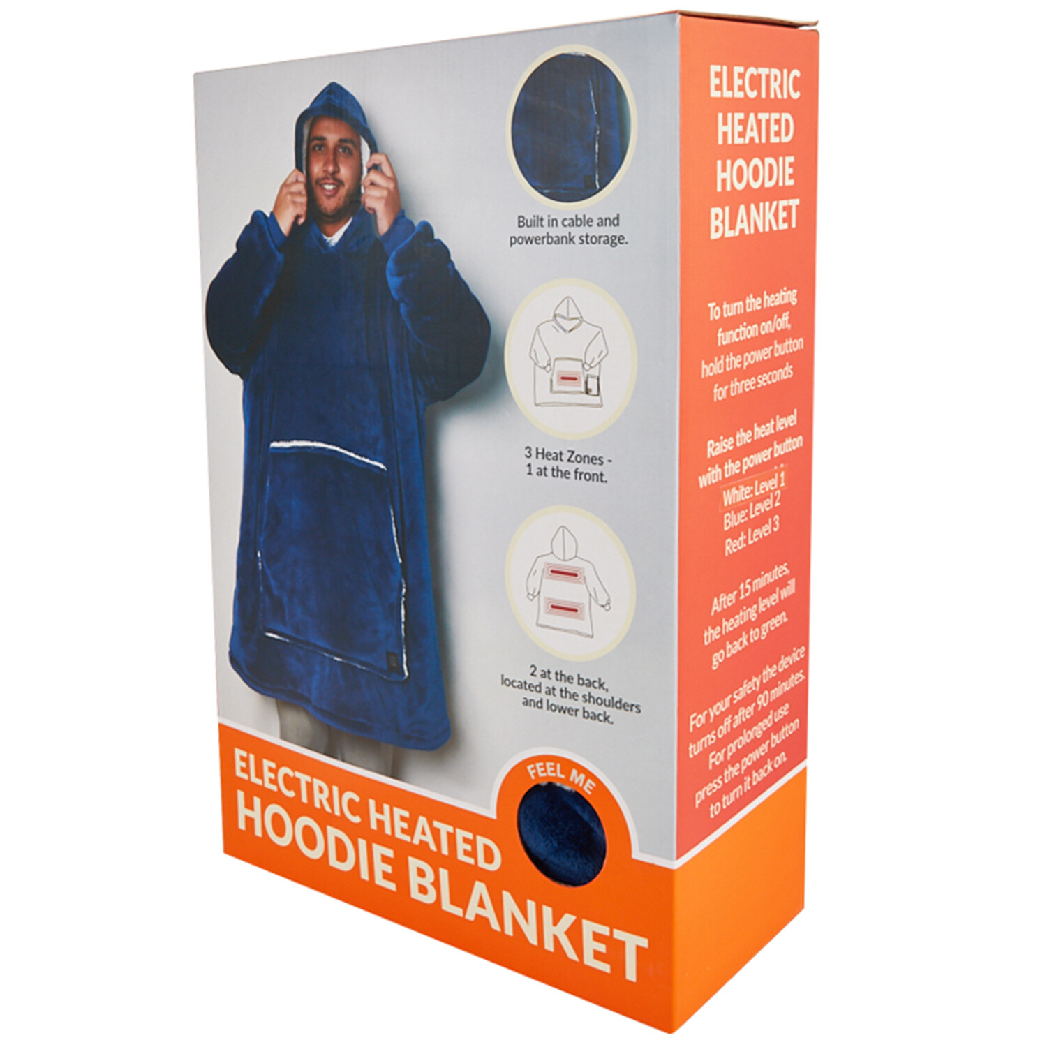 Electric Heated Hoodie Blanket - Pink or Blue Image 5