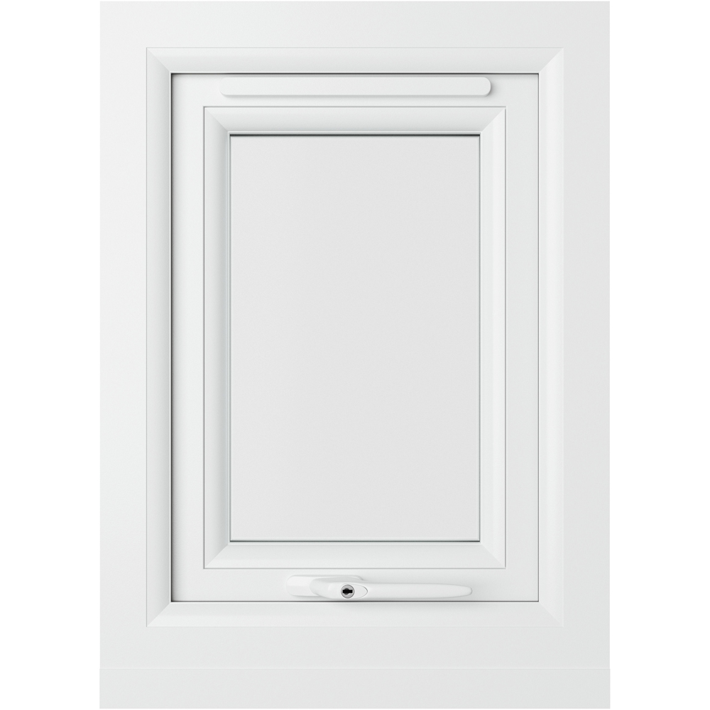 Crystal uPVC Triple Glazed Window Top Hung Opener White Clear Glass 440x610mm Image 2