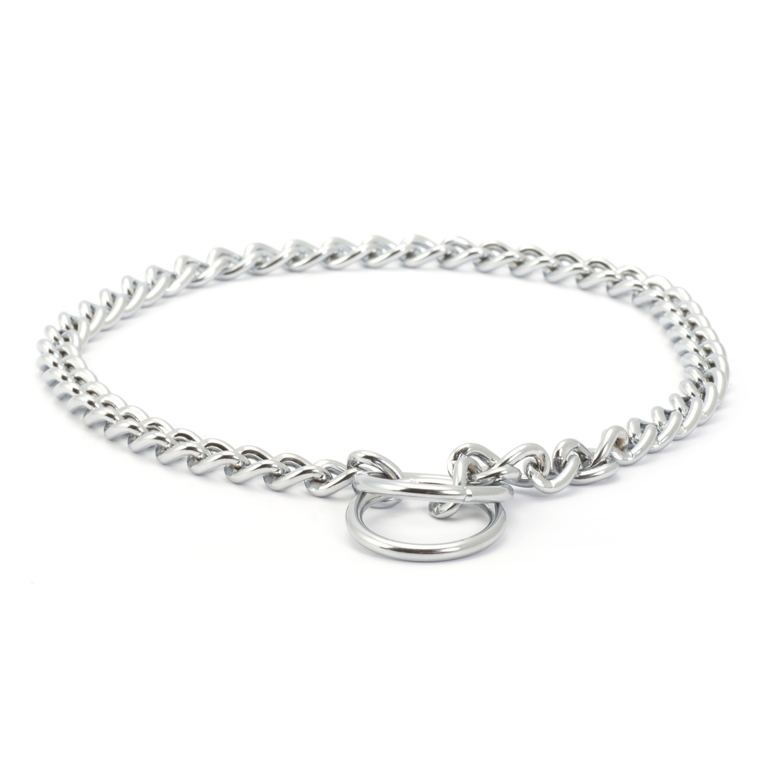 Ancol Check Chain Dog Collar - Silver / 65cm Image