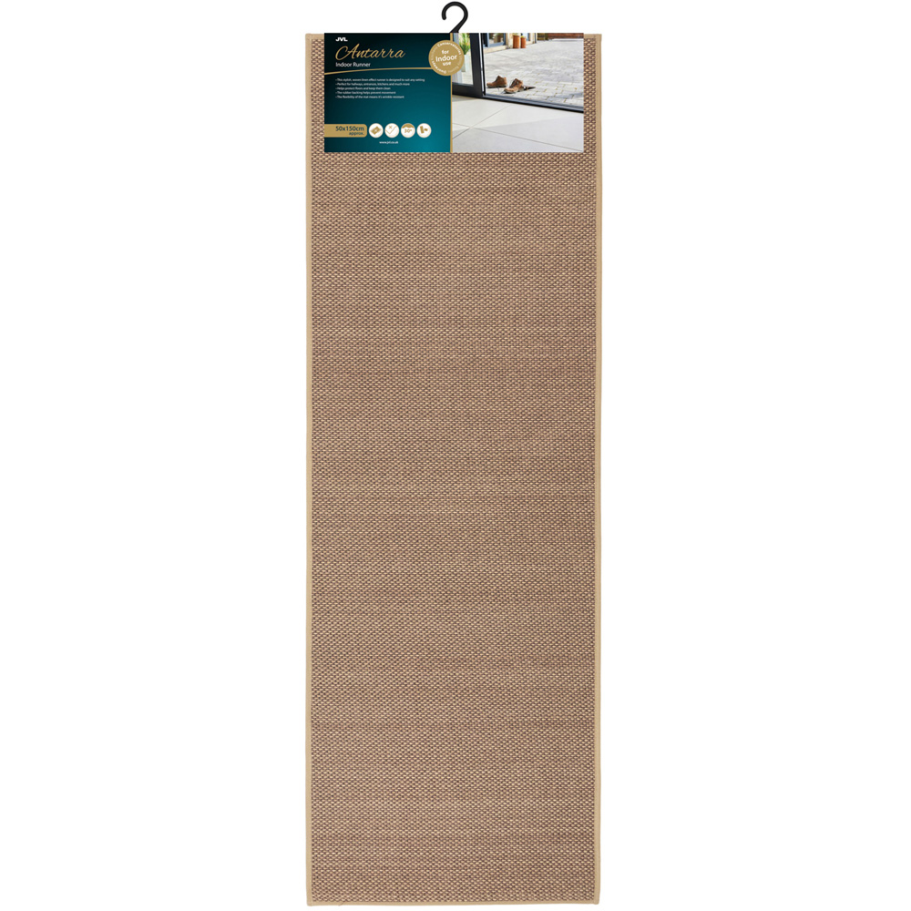 JVL Antarra Beige Rubber Backed Door Runner 50 x 150cm Image 3
