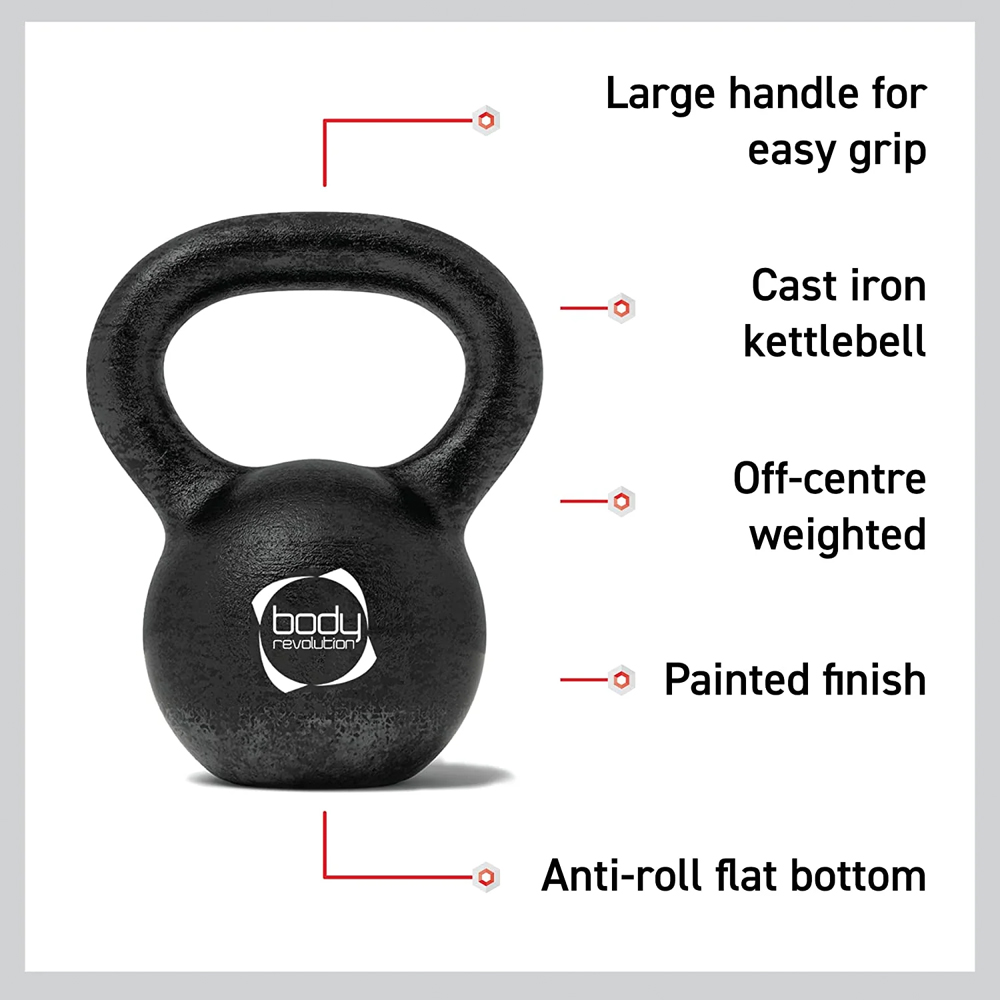 Body Revolution Cast Iron Kettlebell 28kg Image 3