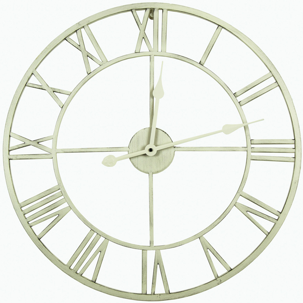 Charles Bentley Cream Indoor Wall Clock 80cm Image 1