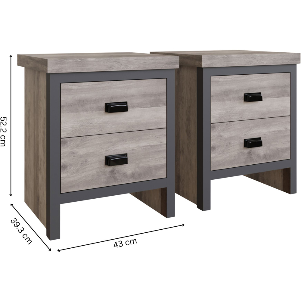 GFW Boston Grey 4 Piece Bedroom Furniture Set Image 9