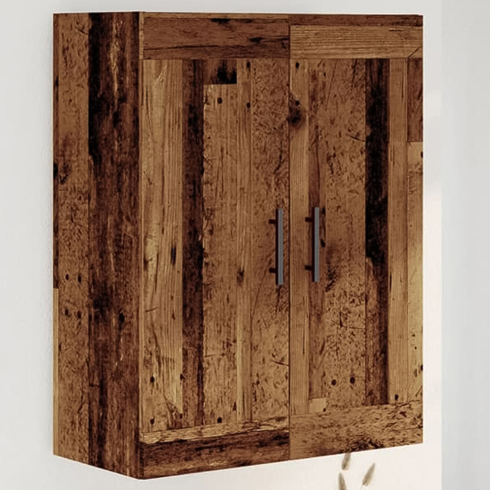 vidaXL 2 Door Brown Old Wood Wall Mounted Cabinet Image 1