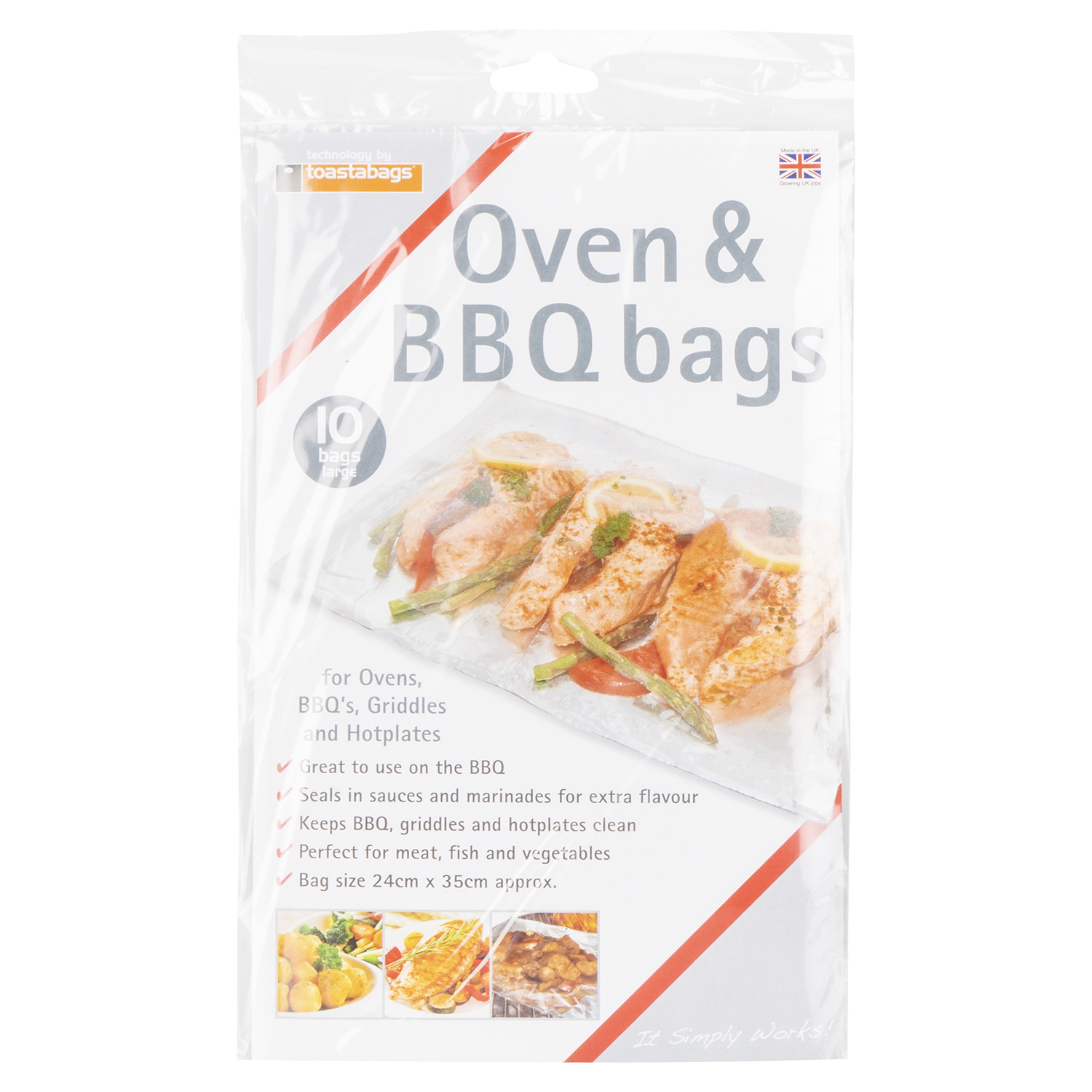 Pack of 10 Large Oven & BBQ Bags Image
