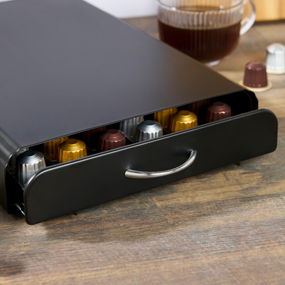 60 Piece Drawer Unit Coffee Pod Holder Matt Black Image 6