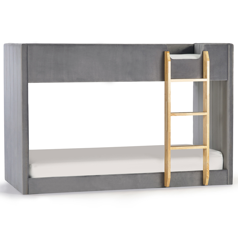 Julian Bowen Daytona Grey Velvet Bunk Bed Image 2