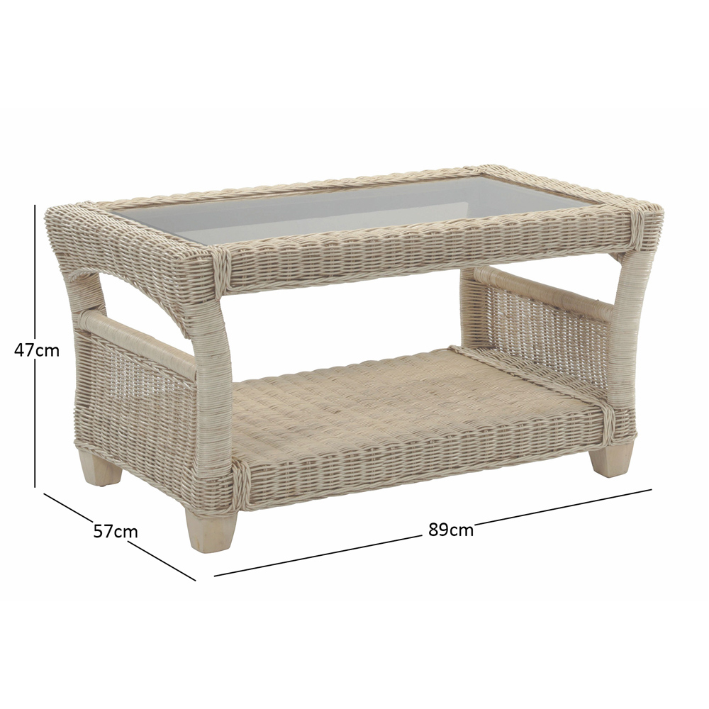 Desser Dijon Cane Natural Rattan Coffee Table Image 5