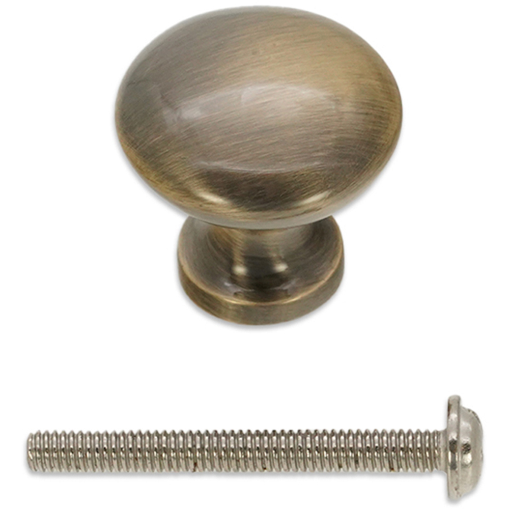 Spira Brass Mushroom Antique Brass Small 25mm Cupboard Knob Image 4