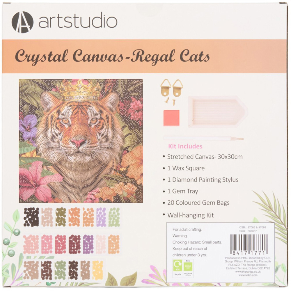 Regal Cats Crystal Canvas Kit Image 3