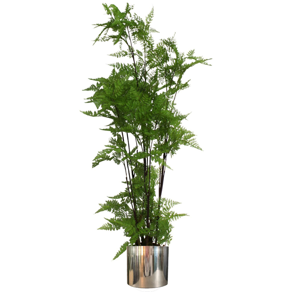 Leaf Polished Silver Metal Planter 20 x 18cm Image 6