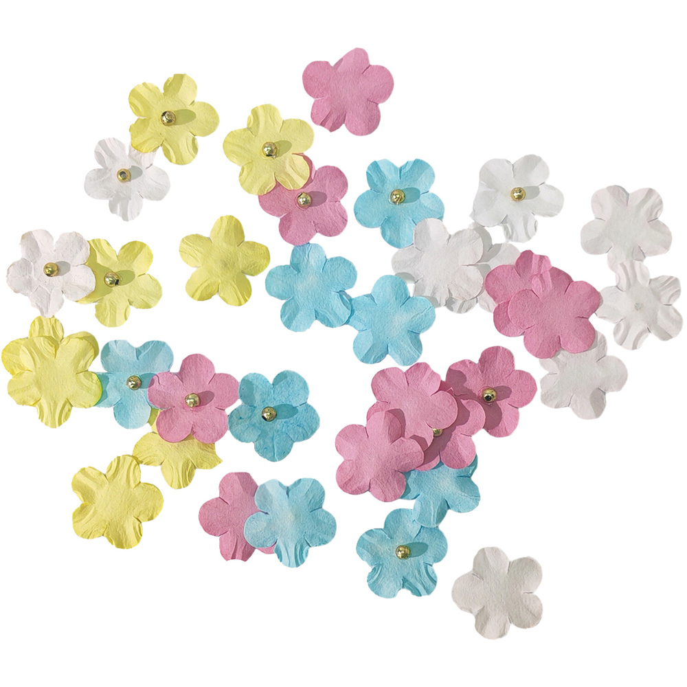 Pack of 40 Decorative Flower Embellishments Image 2