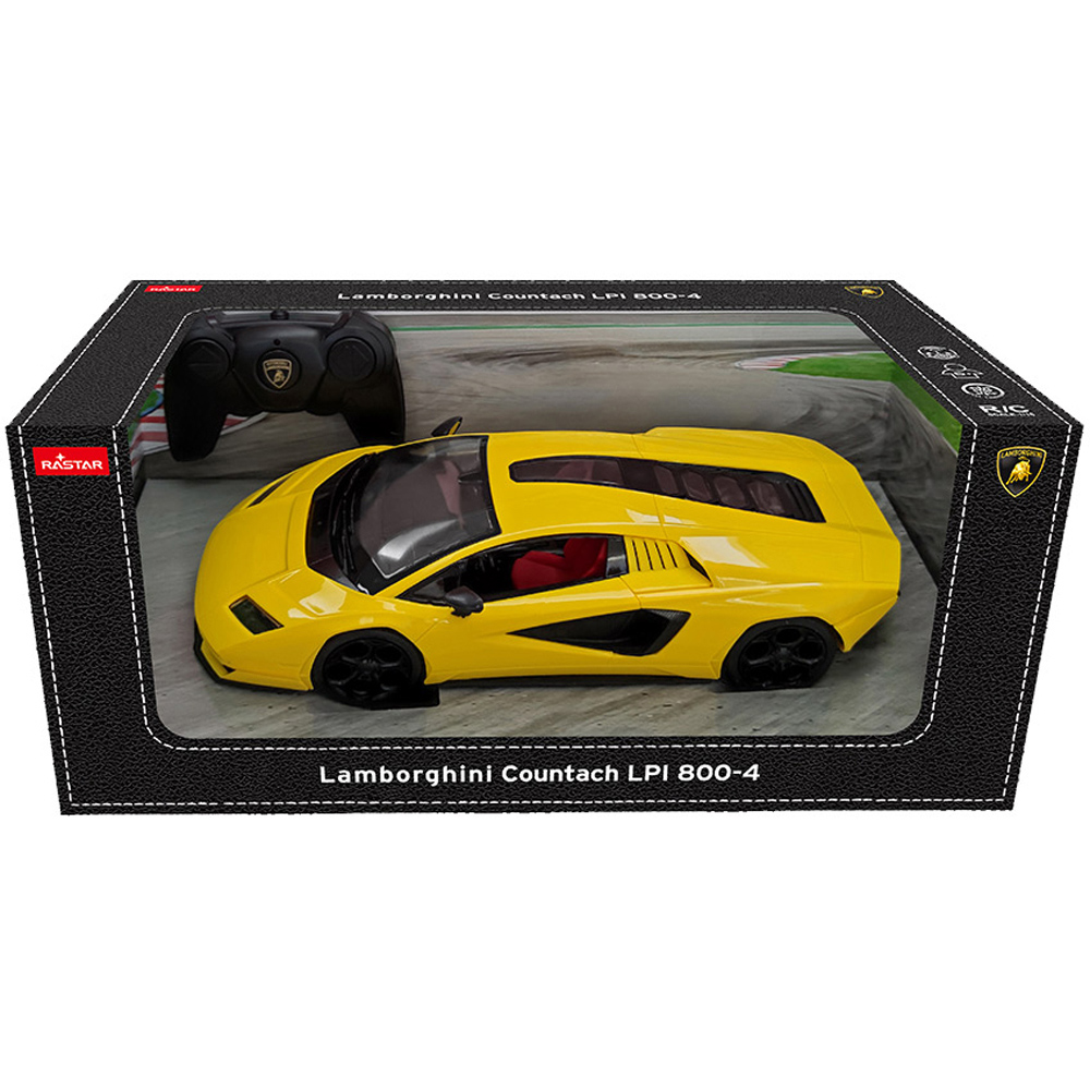 Rastar Lamborghini Countach LPI 800-4 Yellow Remote Control Car Image 4