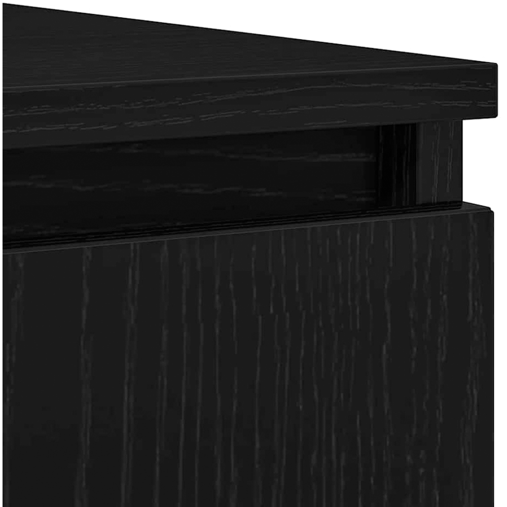 vidaXL 2 Door 4 Drawer Black Wooden Sideboard Image 8