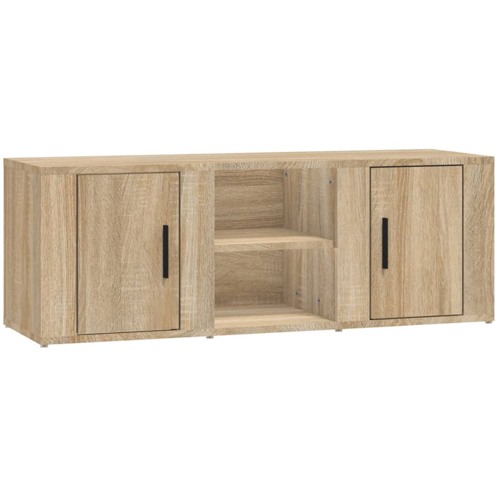 vidaXL 2 Door 2 Shelf Sonoma Oak TV Cabinet Image 2