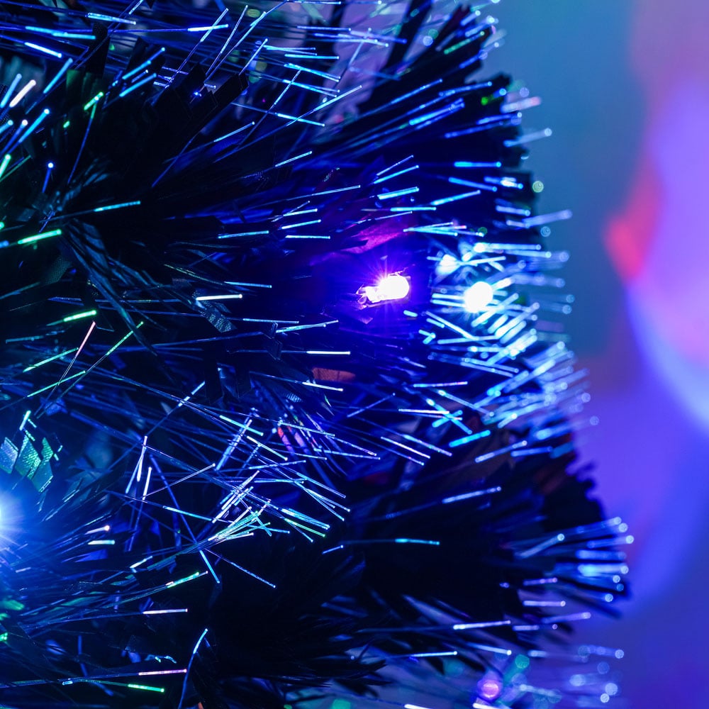 The Christmas Centre 50 Multicolour LED Black Fibre Optic Artificial Xmas Tree 5ft Image 3