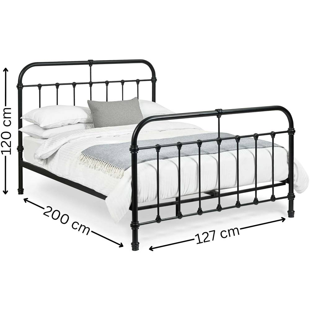 Julian Bowen Logan Small Double Black Satin Metal Bed Frame Image 8