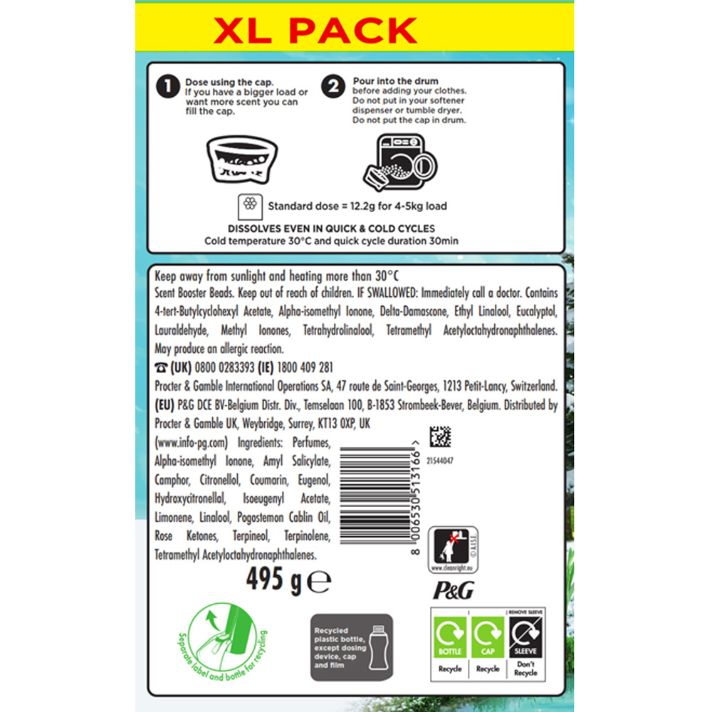 Lenor In Wash Scent Booster Beads 495g Woodland Wander Image 2