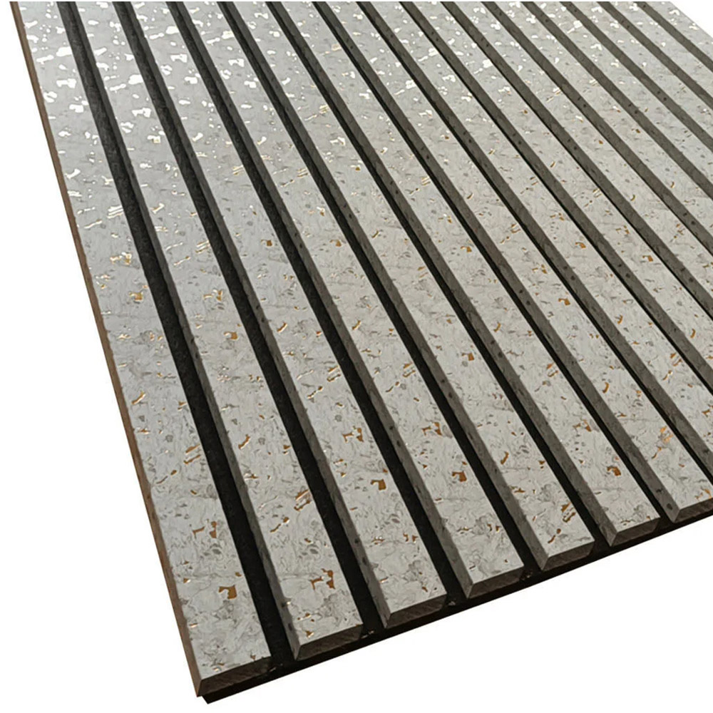 Britwall Beige and Gold Dot Design Linear Acoustic Wall Panel 2400 x 600 x 21mm 2 Pack Image 5